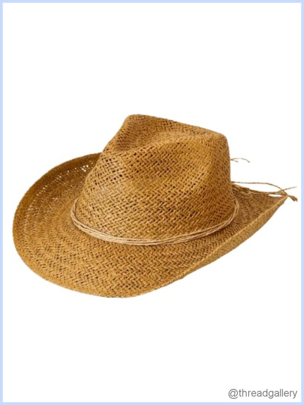 Foldable Wide Brim Straw Cowboy Hat Adjustable Breathable Sun Hat